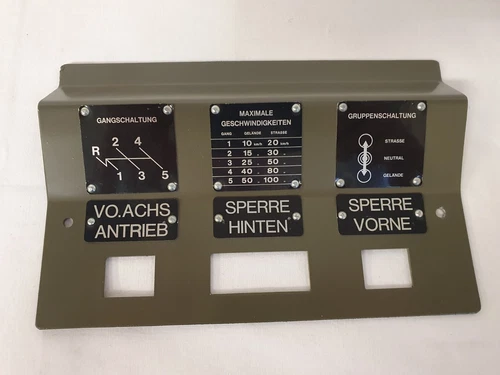 original Steyr Puch Pinzgauer Deckplatte Schema Schaltung 7112710102-55, NEU