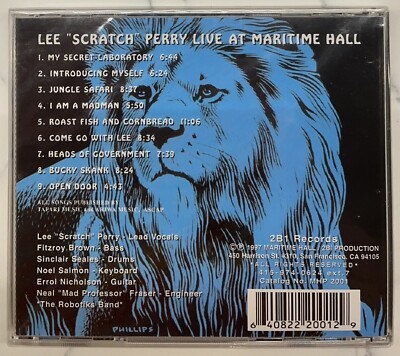 LEE PERRY - Live At Maritime Hall CD - **Brand NEW factory SEALED 