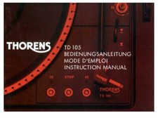 Bedienungsanleitung-Operating Instructions für Thorens TD 105 