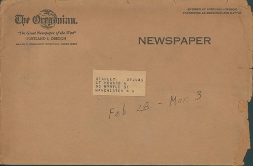 WWII Feb 28 1945 Servicemen Edition Oregonian Paper w/Envelope Portland OR Z - Picture 6 of 7