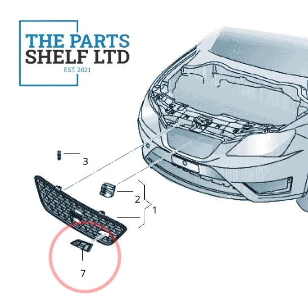 NEW GENUINE SEAT CUPRA GRILLE BADGE RED & CHROME  6J9853670 2ZZ - Image 3 of 4