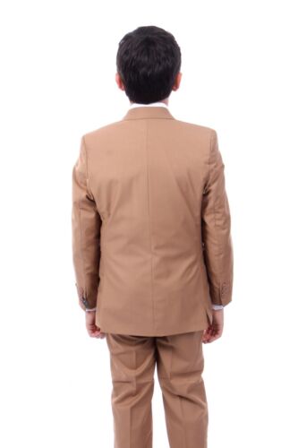 Boys 5 Piece Suit Kids Toddler Formal Dress Ring Bearer Suits With Shirt & Tie - Picture 6 of 28