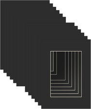 5X7 Black Picture Mats with Core Bevel Cut Frame Mattes for 3.5X5 Pictures - Pac