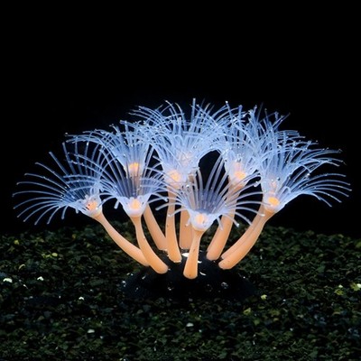 Glow In The Dark False Coral Ornament Aquarium Underwater Artificial Plant