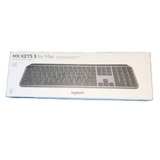 Logitech MX Keys S for Mac Bluetooth Keyboard Easy-Switch QWERTY Gray/Black NEW