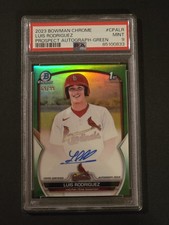 2023 Bowman Chrome - Luis Rodriguez - Auto GREEN Refractor /99 PSA MINT 9