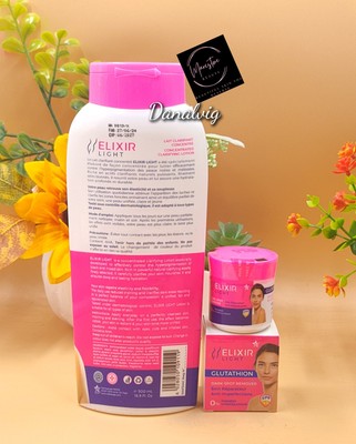 elixir light glutathione face cream ELIXIR LIGHT GLUTATHION CLARIFYING BODY LOTION 500ml & Face Cream SPF45