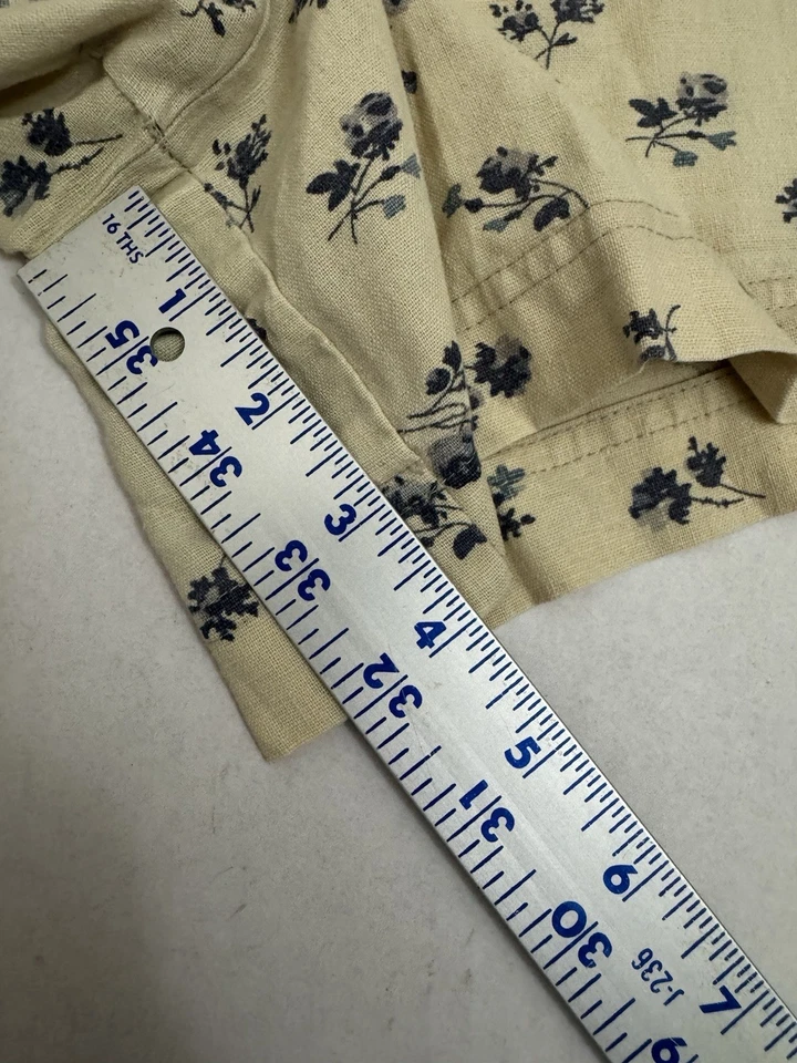 Pantalones cortos florales tostados XL Basic Editions para mujer, tiro alto, pantalones cortos de playa C38 Foto 4 de 4