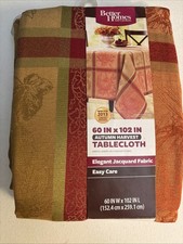 Better Homes and Gardens Autumn Harvest Tablecloth 60 x 102. Elegant Jacquard