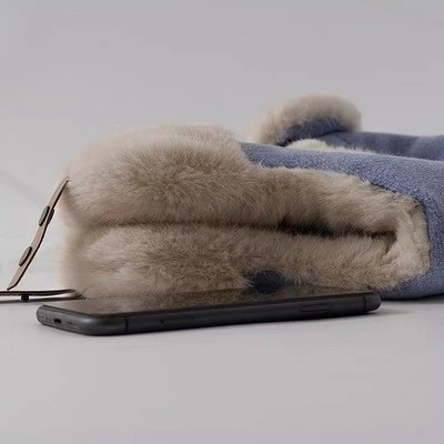 Fleece gefütterte Mütze Damen Wintermütze Outdoor Reiten weiches Innenfutter