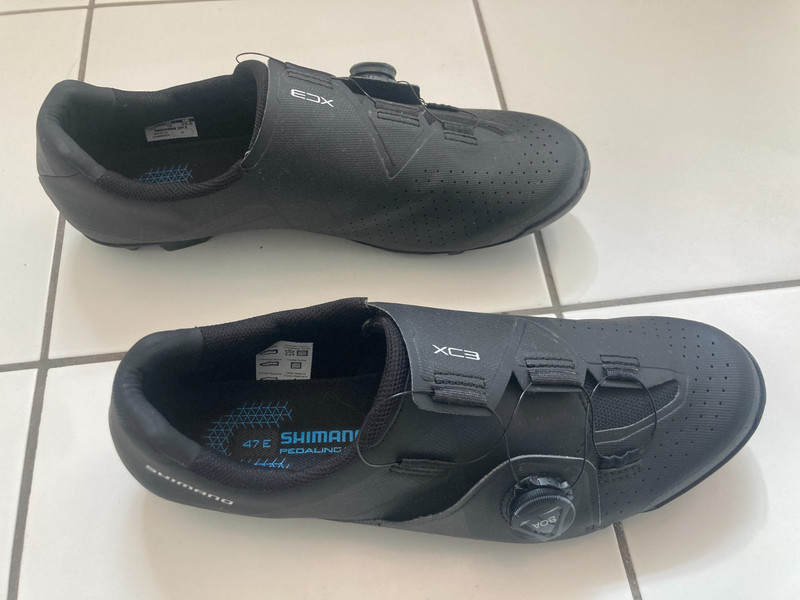 Shimano XC3 Cycling Shoes Black UK 47E Wide Fit + free SPD clips