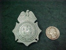 1950's CHILD'S TOY "JUNIOR POLICE" METAL BADGE with EAGLE