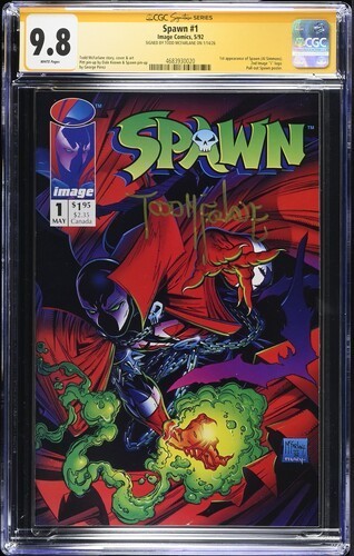 Spawn #1 1992 Image Comics CGC 9.8 SS Signed Todd McFarlane 020
