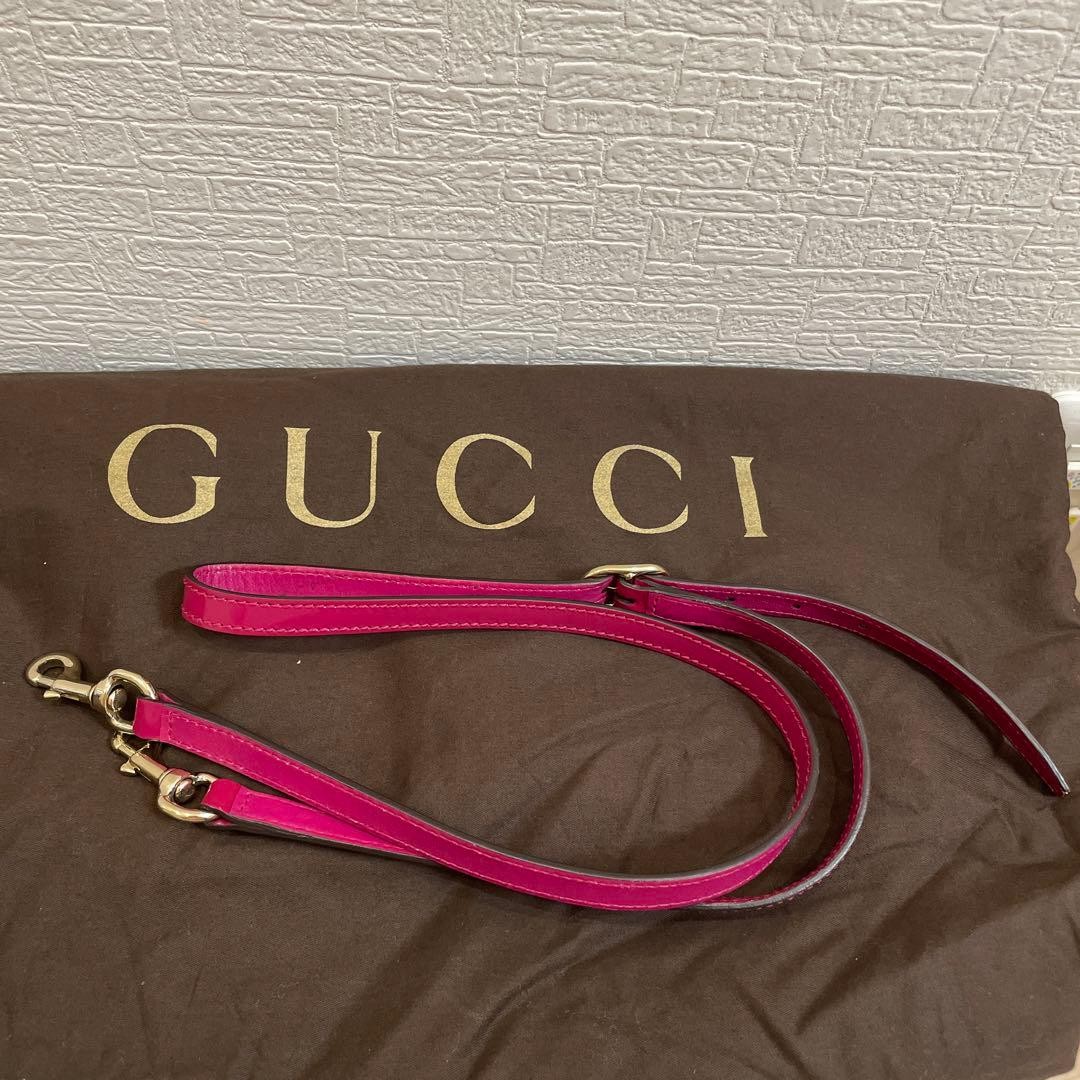 GUCCI Pink Leather GG Pattern 2WAY Shoulder Bag Handbag Vintage Authentic thumbnail 15