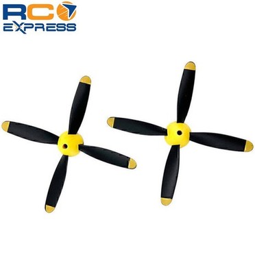 Rage RC 4-Blade Prop W/Spinner 2-Pack ; P-51 Obsession RGRA1364