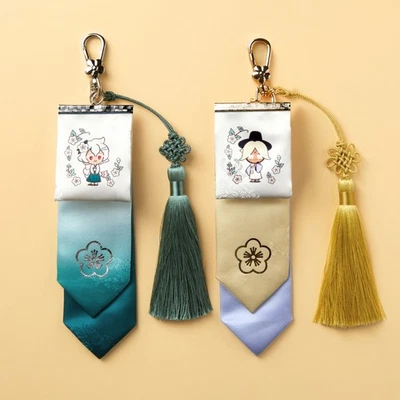 DEVSISTERS Cookie Run Handmade Korean Daenggi Norigae Keyring Charm Pure Vanilla White Lily
