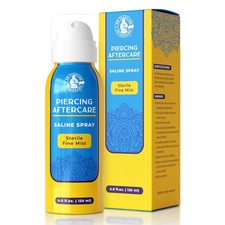 Dr. Piercing Aftercare Spray 4.0 oz Sterile Saline Solution - 4 Ounce, Clear