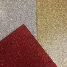 Stampin Up 12x12 GLIMMER PAPER LOT - New Gold, New Silver,  Bonus Red Sheet