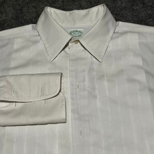 Vtg Brooks Brothers Brookscloth Tuxedo Shirt 15.5 33 White Pleated 70s 80s