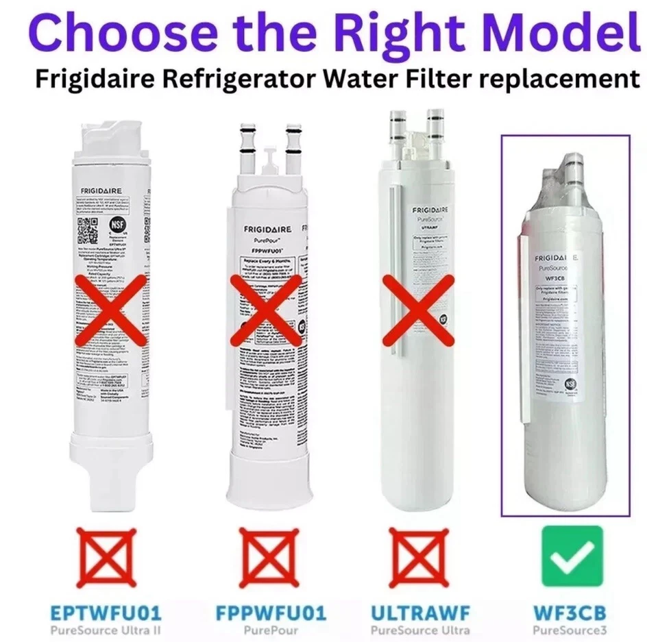 3 PACK NEW Frigidaire WF3CB Refrigerator PureSource 3 Water & Ice Filter US - Image 2 of 4