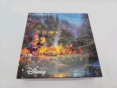 Thomas Kindade Disney Mickey Minnie Mouse Pluto Country Camp 750 Puzzle Complete