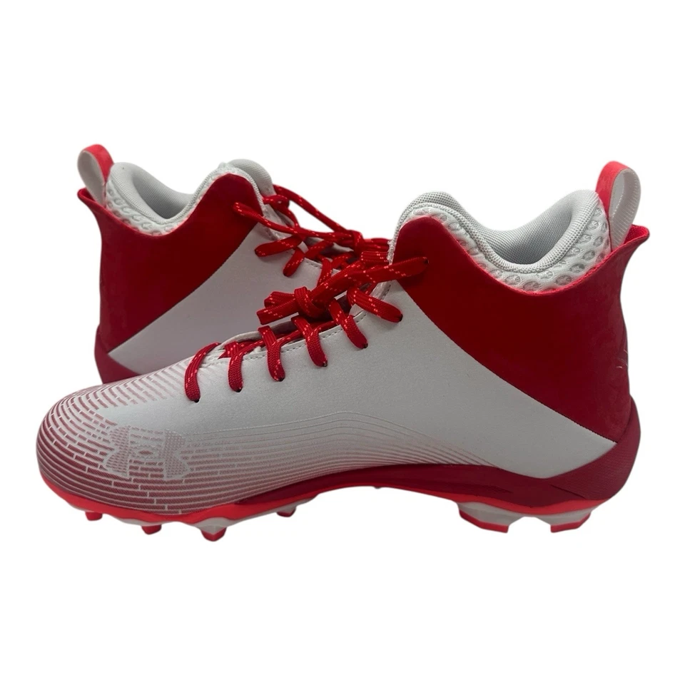 Botines de fútbol Under Armour Hammer MC 2.0 para hombre talla 11,5 blanco/rojo 3027306-101 Foto 2 de 4
