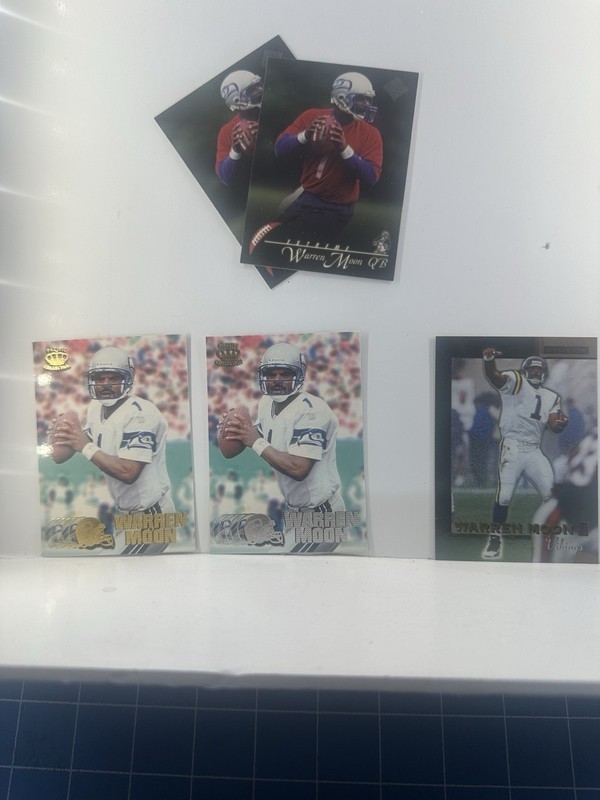 Warren Moon 5 Card Lot HOF Houston Oilers