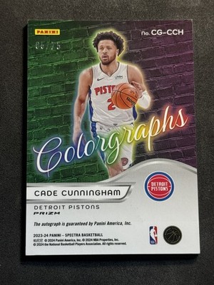 2023-24 Panini Spectra - Colorgraphs Cade Cunningham #CG-CCH /75 (AU)
