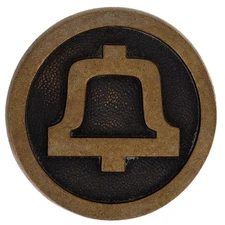 Brass Bell System AT&T Saul Bass Telecom Telephone Phone Vintage Belt Buckle