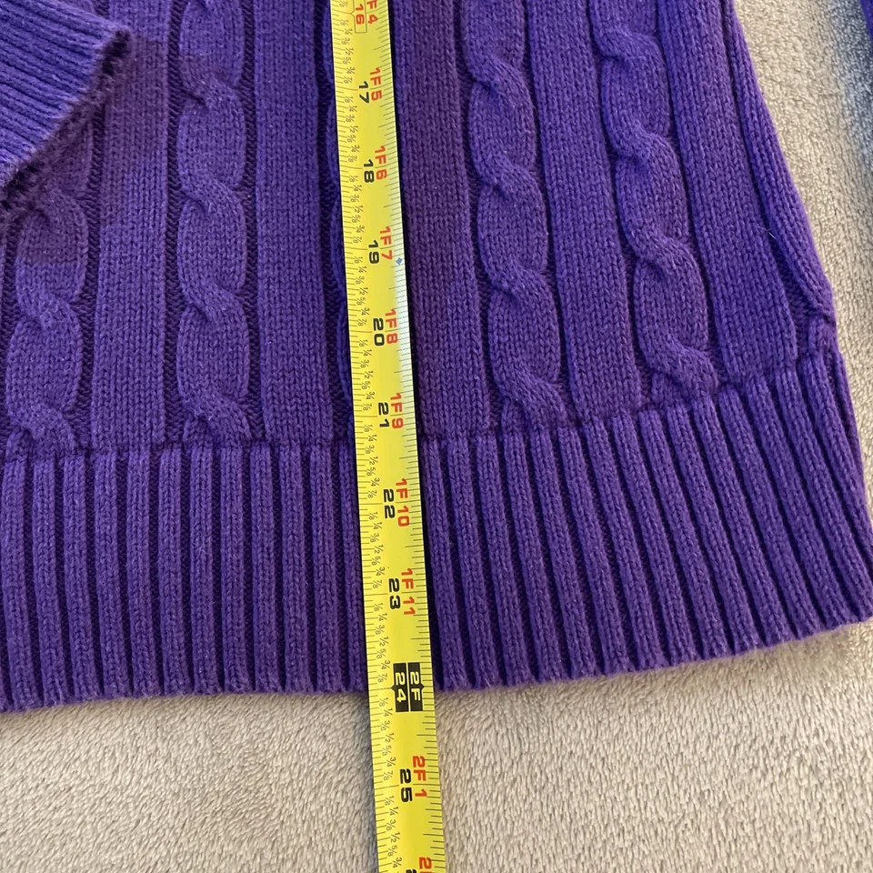 Ralph Lauren Active Cable 针织板球网球毛衣 V 领女式小号 Polo 衫 — 第 4/4 张图片