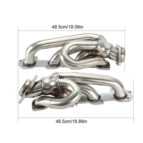Cabezales de rendimiento de acero inoxidable HEMI Shorty KY para Dodge Ram 1500 2009-2018 5,7 L - Imagen 12 de 14