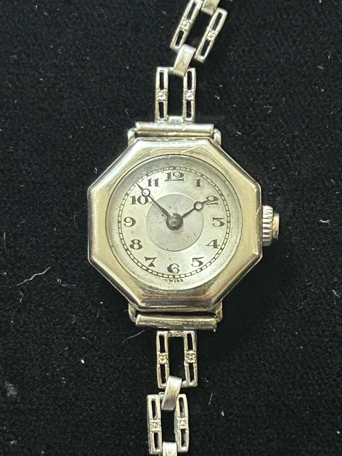 Jaeger LeCoultre — Antique 1800’s Antoine Lecoultre 14k White gf Ladies Watch Running Hinge Case