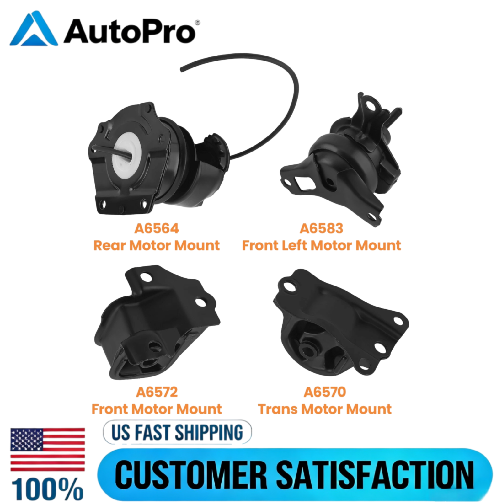 4PCS Engine Mount & Auto Trans Mount Set For Honda Accord 2.3L 1998 1999-2002 US