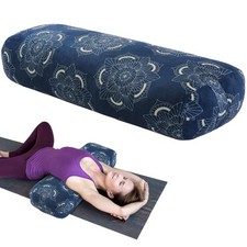 Yoga Bolster Pillow, Rectangular Yoga Bolster for Restorative  Meditation, P...