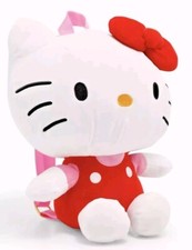 New With Tags Sanrio Hello Kitty Soft Plush Mini Backpack Cuddly Cute 15  Tall
