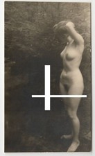 Altes Foto Silbergelatine Barytpapier 1957 Frau nackt klassisch posierend A