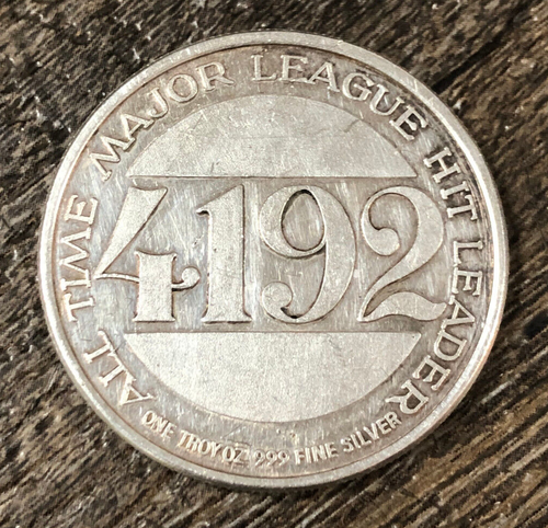 1985 Pete Rose All Time Major League Hit Leader 4192 Hits 1 Oz Fine Silver Coin - Picture 2 of 13