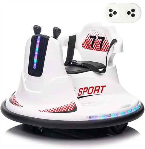6V Kids Electric Bumper Car Remote Control LED Lights Safety Belt 360-Degree - Picture 8 of 11