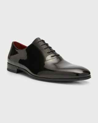 Ferragamo Men’s Black Glossy Patent Leather Shoes Salvatore Ferragamo Mens Dress Shoes Magic Patent Shiny  main image 4