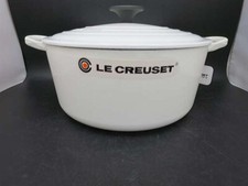 Pentola smaltata in ghisa bianca Le Creuset Cocotte Ronde Tradition 24 cm 9,5 pollici 4,5 qt