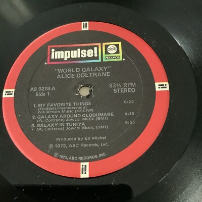 Alice Coltrane ~ World Galaxy LP 1972 Original Impulse ABC Peter