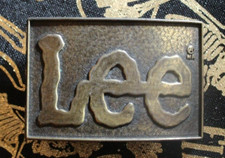 Vintage Lee Jeans Brass Belt Buckle Mid Century