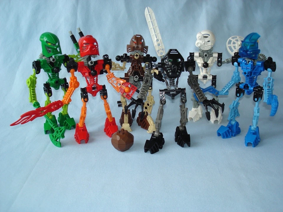 Lego Bionicle TOA 2001 ORIGINAL - Juego de 6 - 100 % completo (8531-8536) Mata Nui Foto 2 de 4