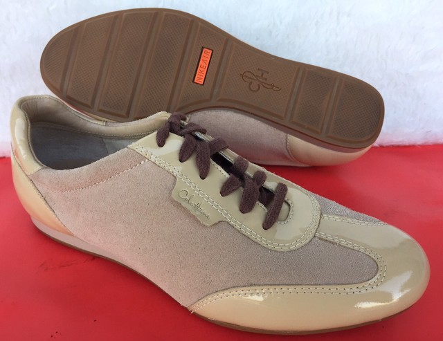 $76 Cole Haan NikeAir Womens Sz 7B Beige Suede Lace Up Sneakers Drivers Loafers | eBay