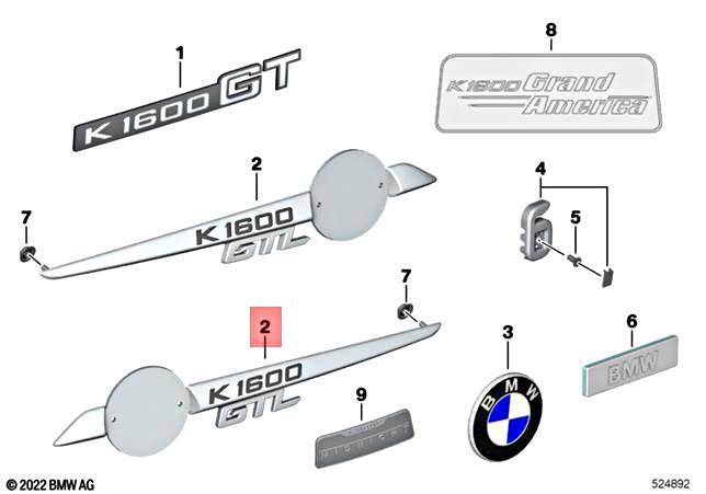 Genuine BMW K48 0612 0613 Lettering Left 51148545115 | eBay