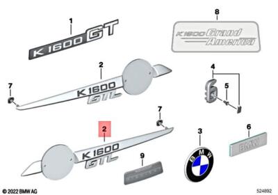 Genuine BMW K48 0612 0613 Lettering Left 51148545115 | eBay 