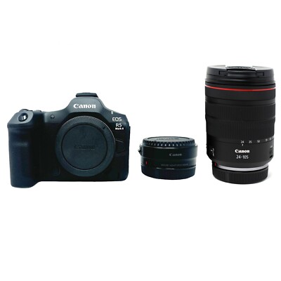 Canon R5 Mark II Camera + RF 24-105mm f/4L Lens + EF-EOS R mount adapter | eBay UK
