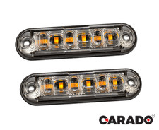 2 x LED Blitzlicht Warnleuchte 4 Modi Frontbl...
