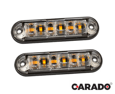 2 x LED Blitzlicht Warnleuchte 4 Modi Frontblitzer Strobe Straßenräumer 12V 24V