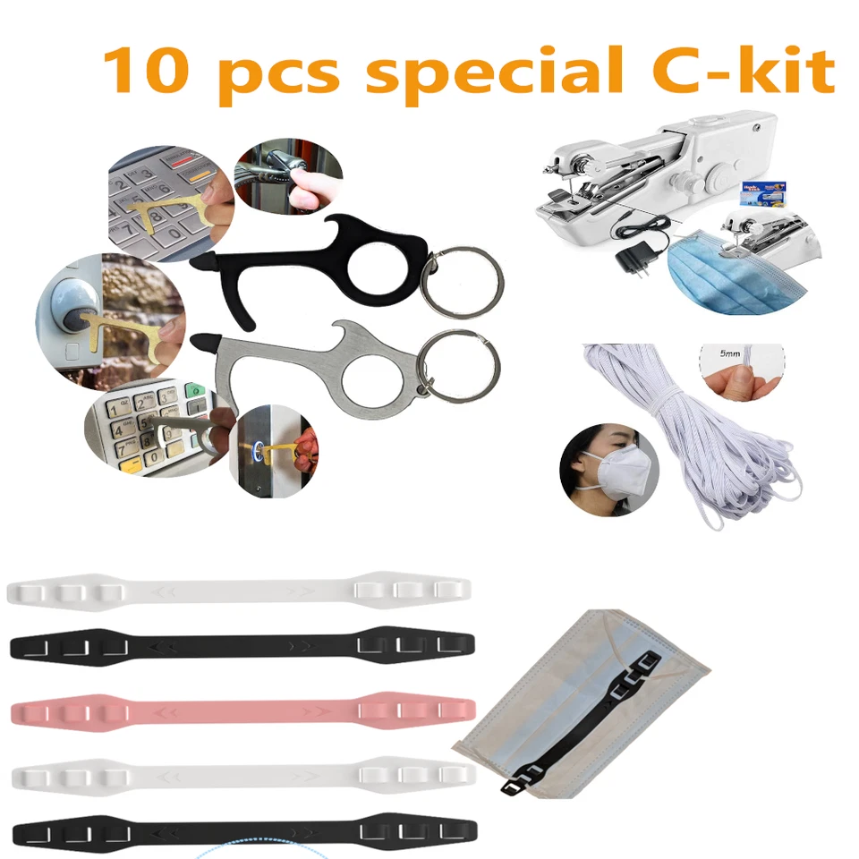10 pcs mask kit - Sewing Machine, 5 adjustable mask straps, elastic band etc - Image 3 of 4